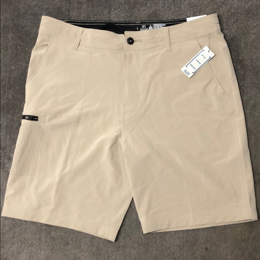 George wet/dry tan cargo shorts